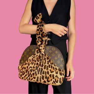 Louis Vuitton Louis Vuitton Azzedine Alaia Monogram Leopard Alma Handbag